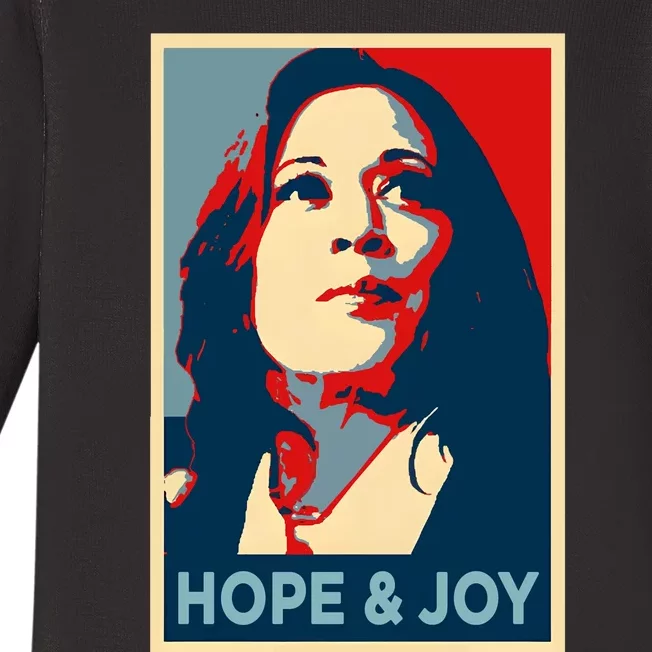 Lady Hope & Joy Kamala Harris Obama 47 Voting Vote Baby Long Sleeve Bodysuit