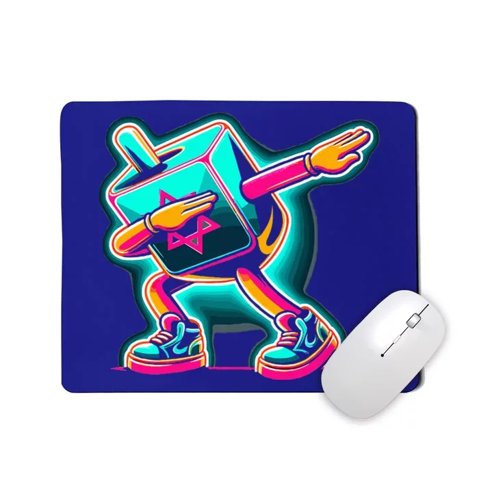 Love Hanukkah Jewish Holiday Dabbing Dreidel Mousepad