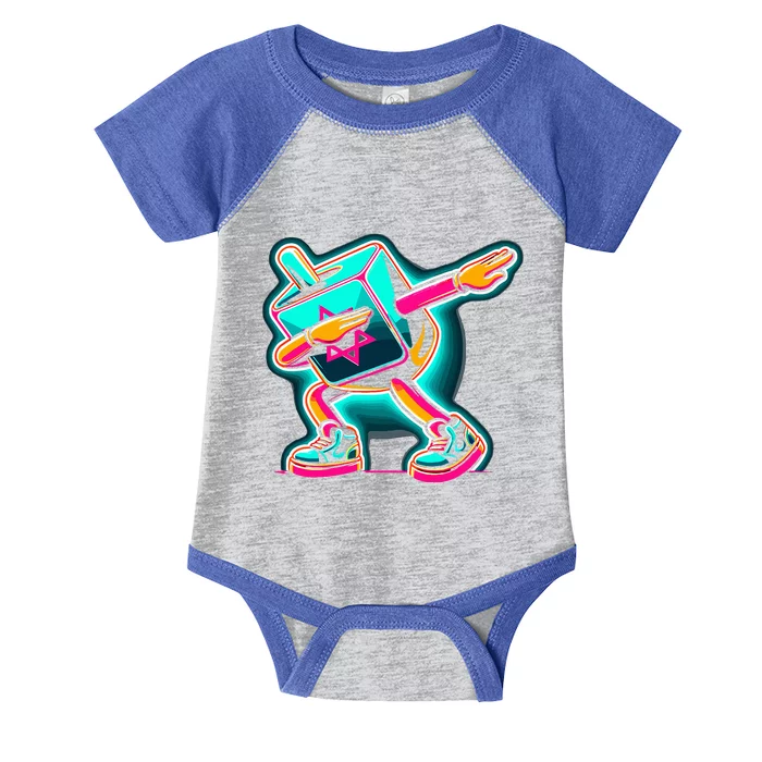 Love Hanukkah Jewish Holiday Dabbing Dreidel Infant Baby Jersey Bodysuit