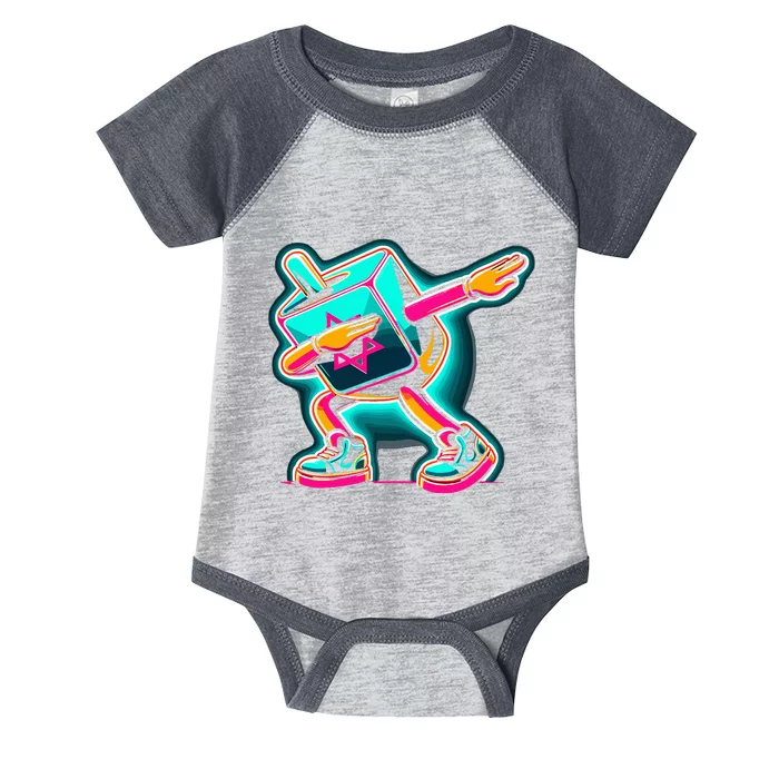 Love Hanukkah Jewish Holiday Dabbing Dreidel Infant Baby Jersey Bodysuit