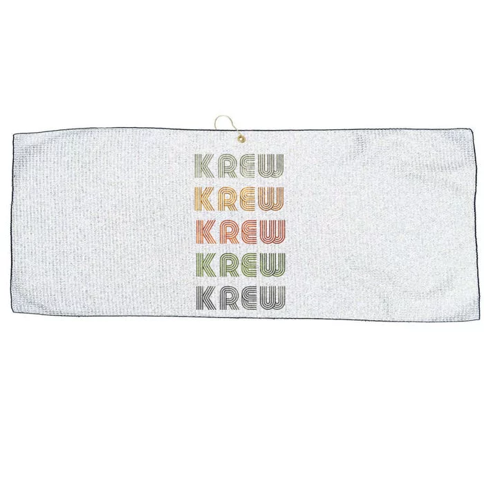 Love Heart Krew Grungevintage Style Black Krew Large Microfiber Waffle Golf Towel