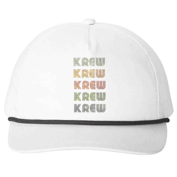 Love Heart Krew Grungevintage Style Black Krew Snapback Five-Panel Rope Hat