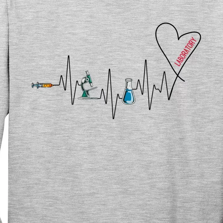 Laboratory Heartbeat Tall Long Sleeve T-Shirt