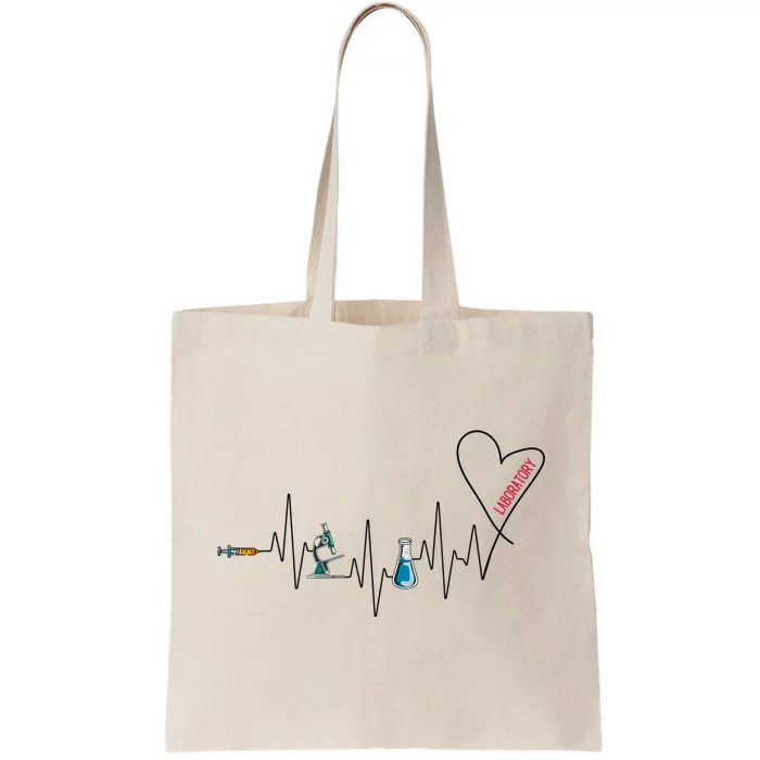 Laboratory Heartbeat Tote Bag