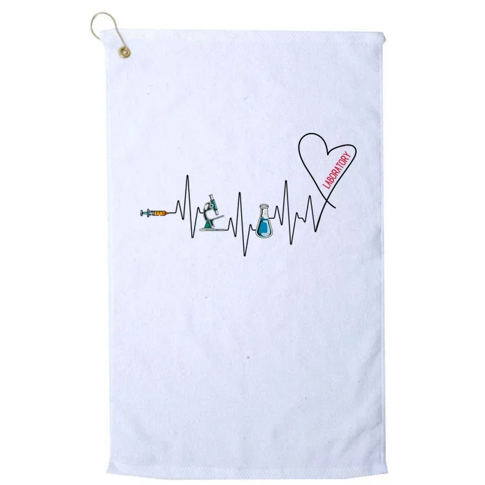 Laboratory Heartbeat Platinum Collection Golf Towel