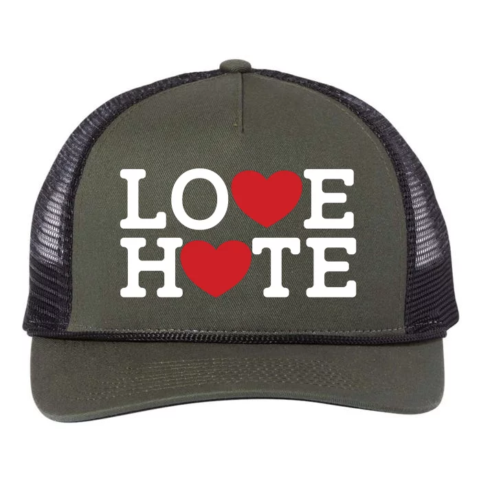 Love Hate Retro Rope Trucker Hat Cap