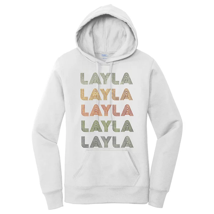 Love Heart Layla Grungevintage Style Black Layla Women's Pullover Hoodie