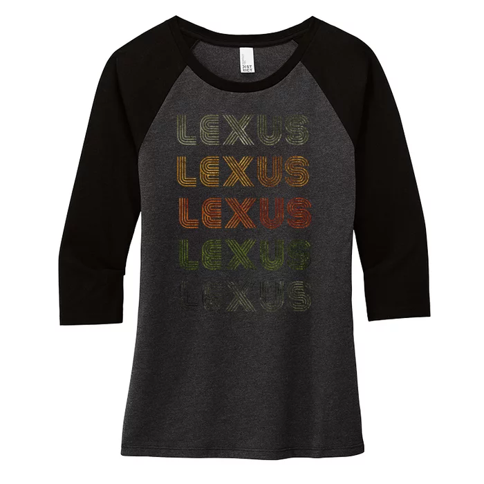 Love Heart Lexus Grunge Vintage Style Black Lexus Women's Tri-Blend 3/4-Sleeve Raglan Shirt