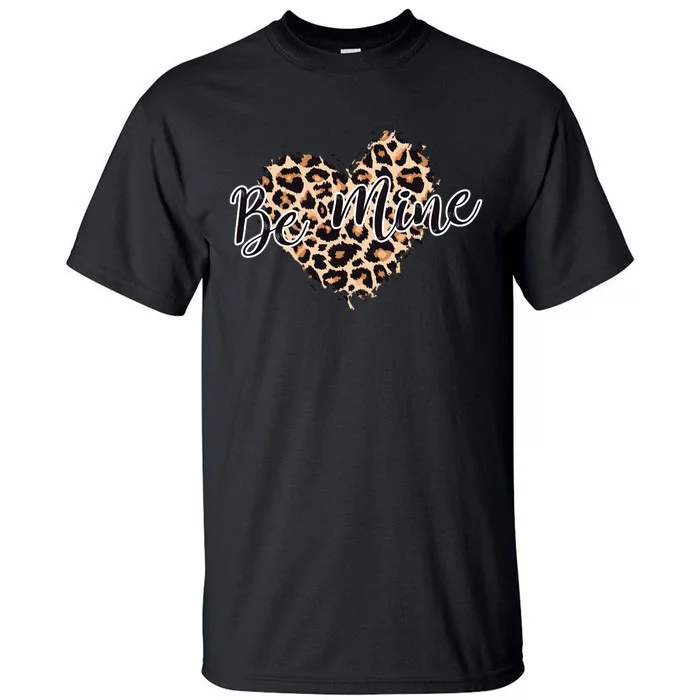 Love Heart Leopard Print Be Mine Tall T-Shirt