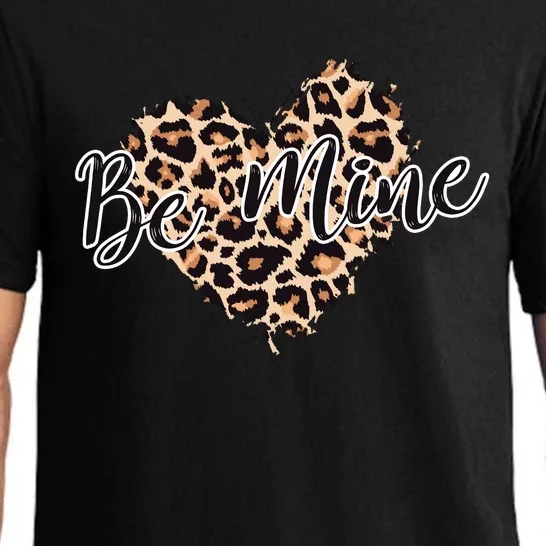 Love Heart Leopard Print Be Mine Pajama Set