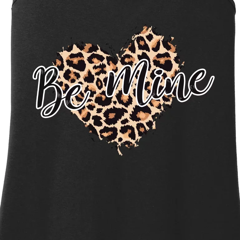 Love Heart Leopard Print Be Mine Ladies Essential Tank