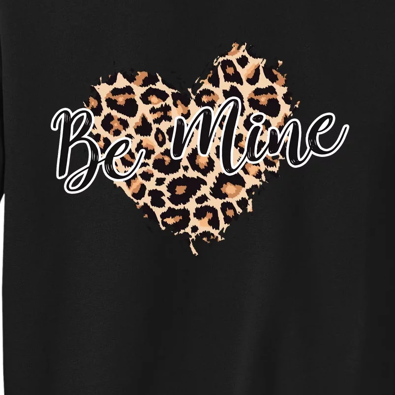 Love Heart Leopard Print Be Mine Tall Sweatshirt