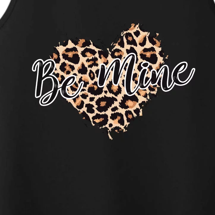 Love Heart Leopard Print Be Mine Performance Tank