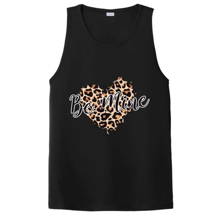 Love Heart Leopard Print Be Mine Performance Tank