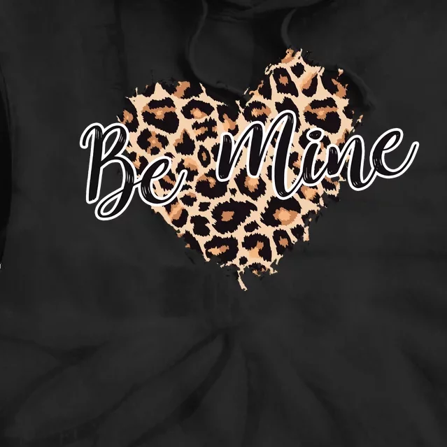 Love Heart Leopard Print Be Mine Tie Dye Hoodie