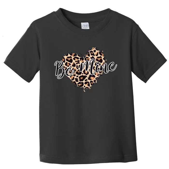 Love Heart Leopard Print Be Mine Toddler T-Shirt