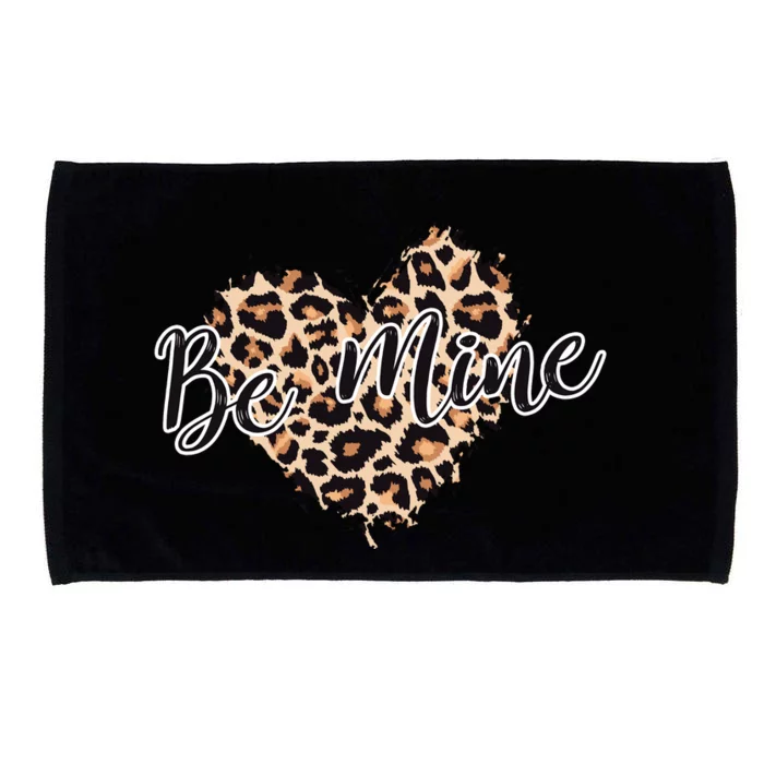 Love Heart Leopard Print Be Mine Microfiber Hand Towel