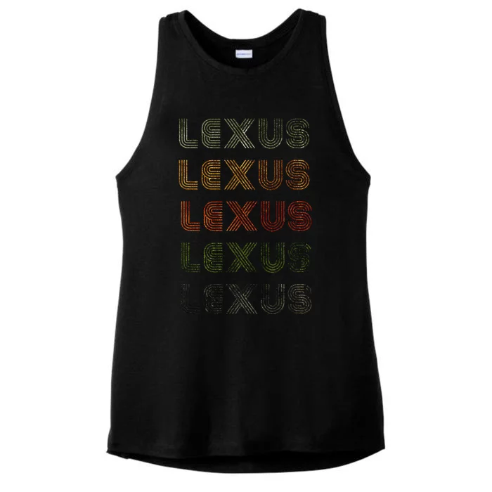 Love Heart Lexus GrungeVintage Style Black Lexus Ladies Tri-Blend Wicking Tank