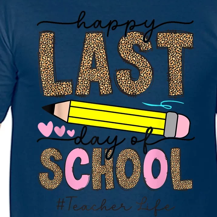 Leopard Happy Last Day Of School Graduation Teacher Student Comfort Colors T-Shirt