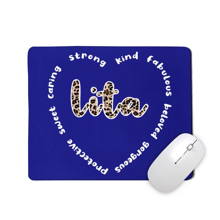 Lita Heart Lita Grandmother Appreciation Lita Grandma Great Gift Mousepad