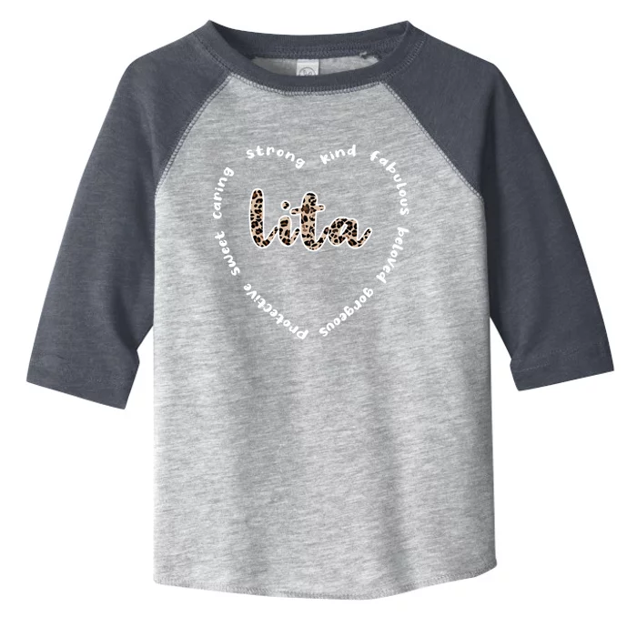 Lita Heart Lita Grandmother Appreciation Lita Grandma Great Gift Toddler Fine Jersey T-Shirt