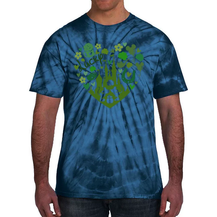 Lucky Heart Lover Trending Saint Patrick's Day Gift Idea Tie-Dye T-Shirt