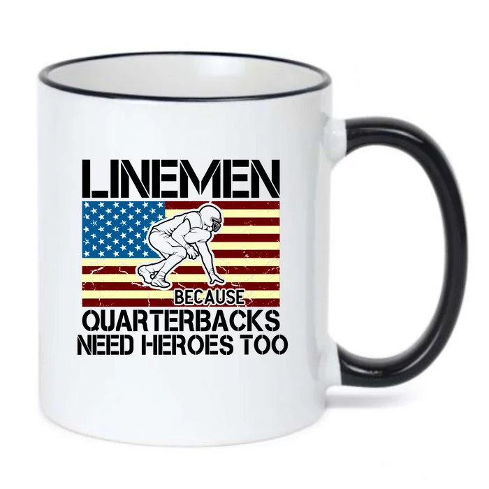 Linemen Heroes Black Color Changing Mug