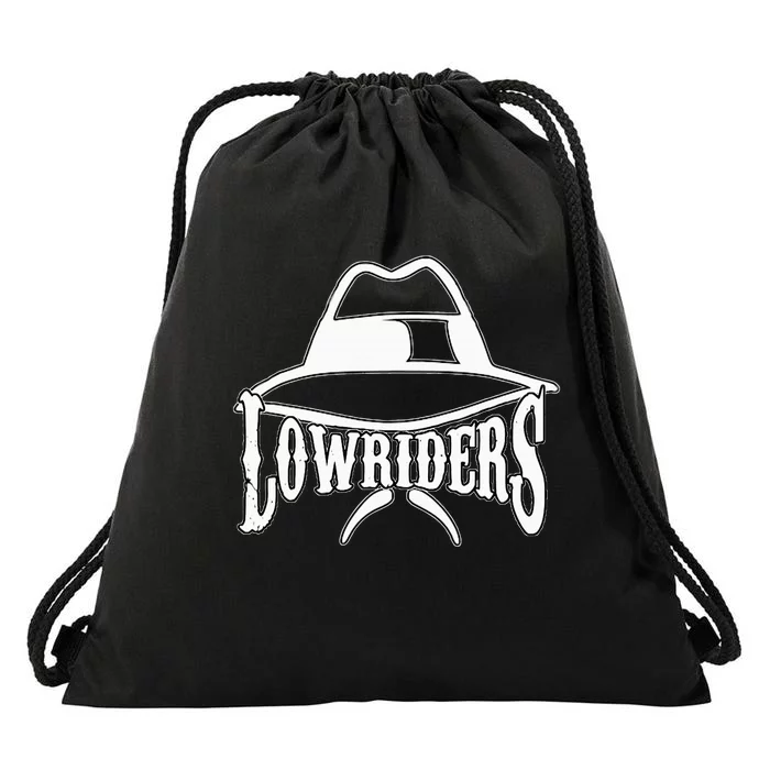 Lowrider Hat La Chicano Cholo Los Angeles Low Rider Drawstring Bag