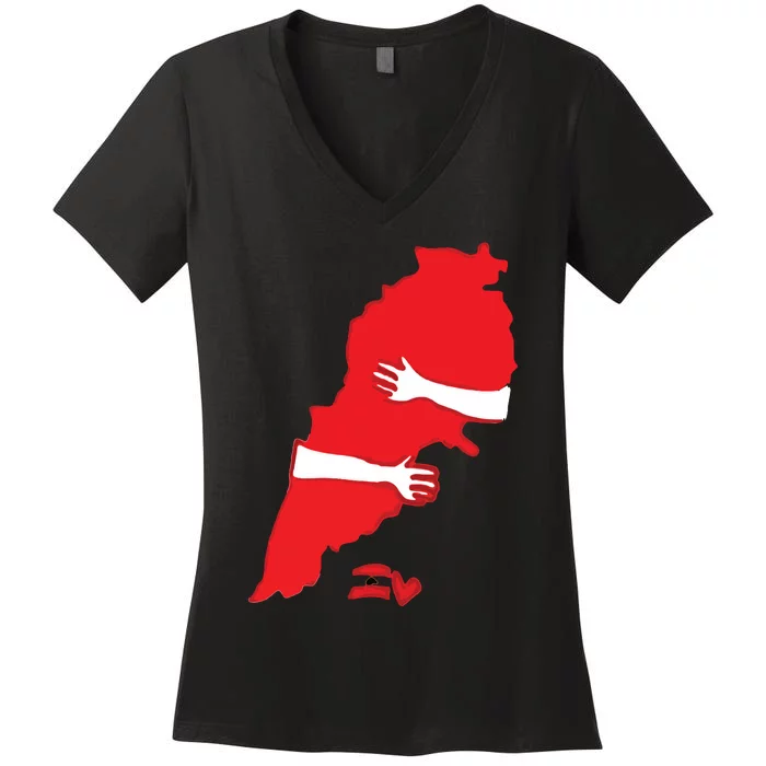 Lebanese Hug Women's V-Neck T-Shirt