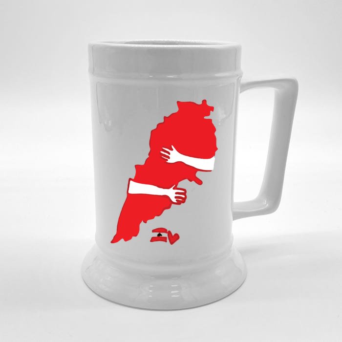 Lebanese Hug Front & Back Beer Stein