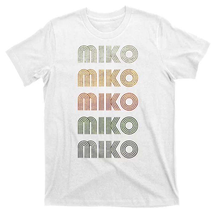 Love Heart Miko Grunge Vintage Style Black Miko T-Shirt