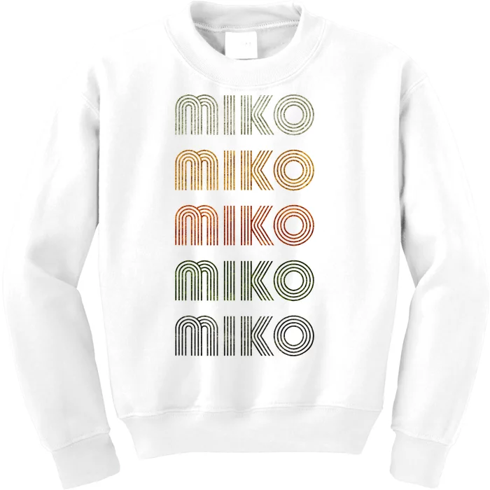 Love Heart Miko Grunge Vintage Style Black Miko Kids Sweatshirt