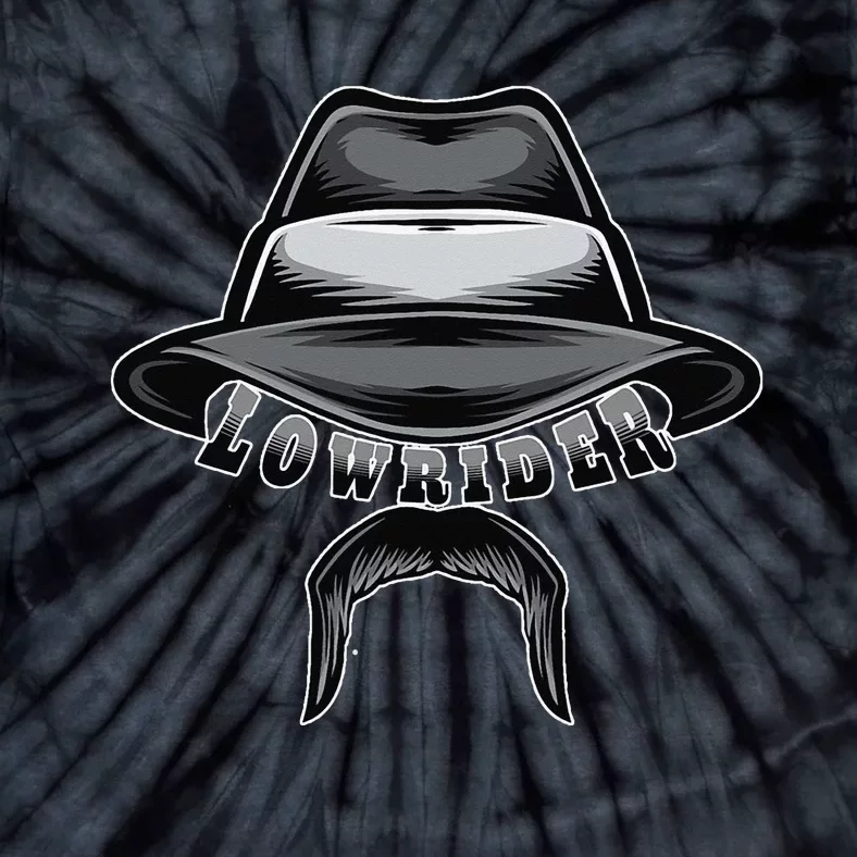 Lowrider Hat & Moustache Chicano Cholo Latino Low Rider Tie-Dye T-Shirt