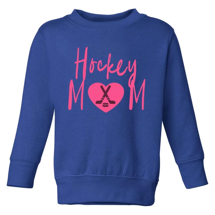 Love Hockey Mom Gift Toddler Sweatshirt