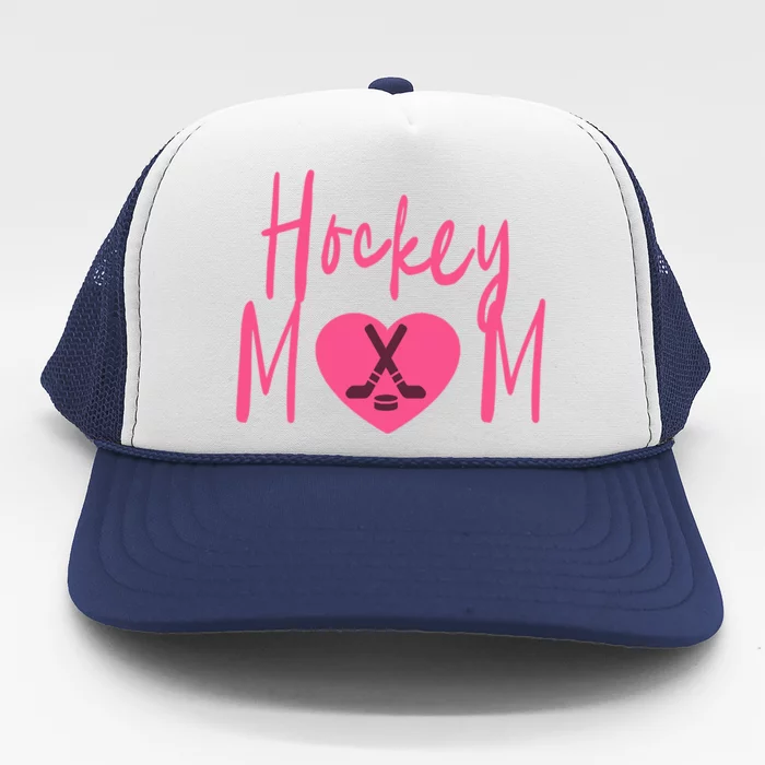 Love Hockey Mom Gift Trucker Hat