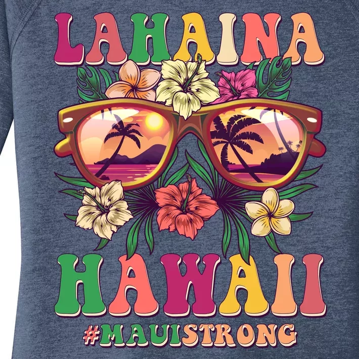 Lahaina Hawaii #Maui Strong Women's Perfect Tri Tunic Long Sleeve Shirt