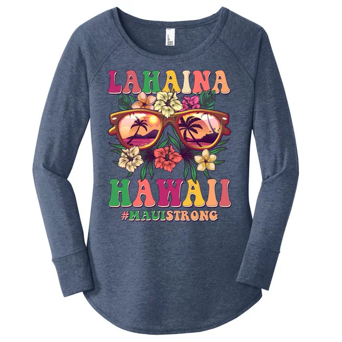 Lahaina Hawaii #Maui Strong Women's Perfect Tri Tunic Long Sleeve Shirt