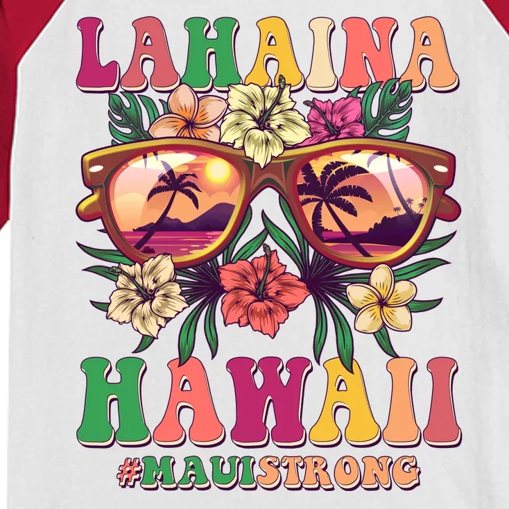 Lahaina Hawaii #Maui Strong Kids Colorblock Raglan Jersey