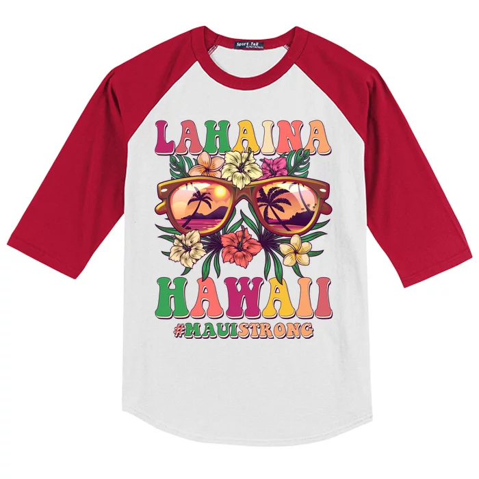 Lahaina Hawaii #Maui Strong Kids Colorblock Raglan Jersey