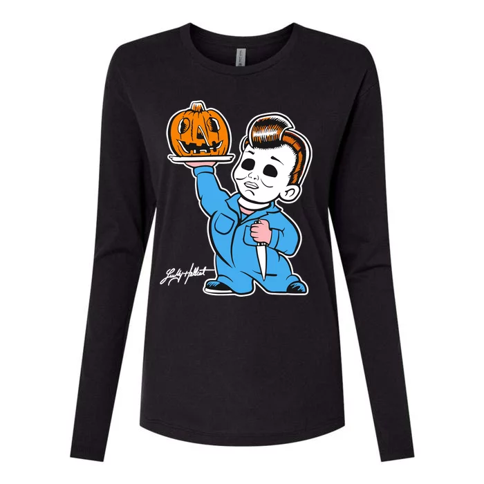 Lucky Hellcat Michael Big Boy Womens Cotton Relaxed Long Sleeve T-Shirt