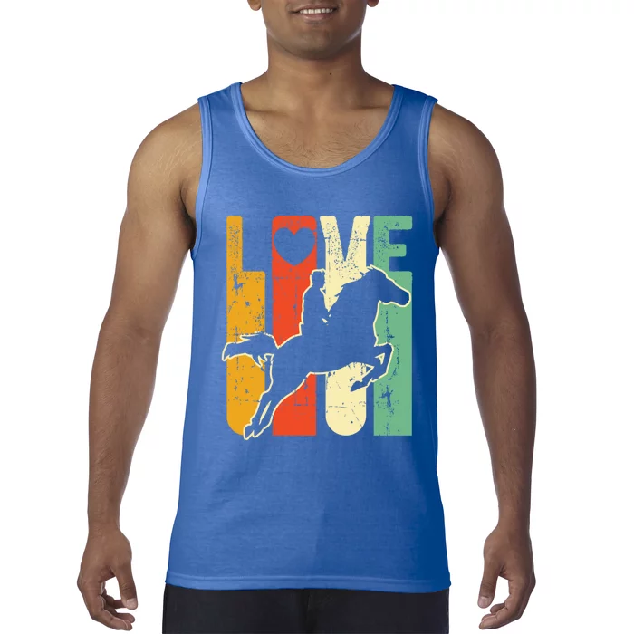 Love Horse Mom Horseback Rider Equestrian Riding Jockeys Gift Tank Top