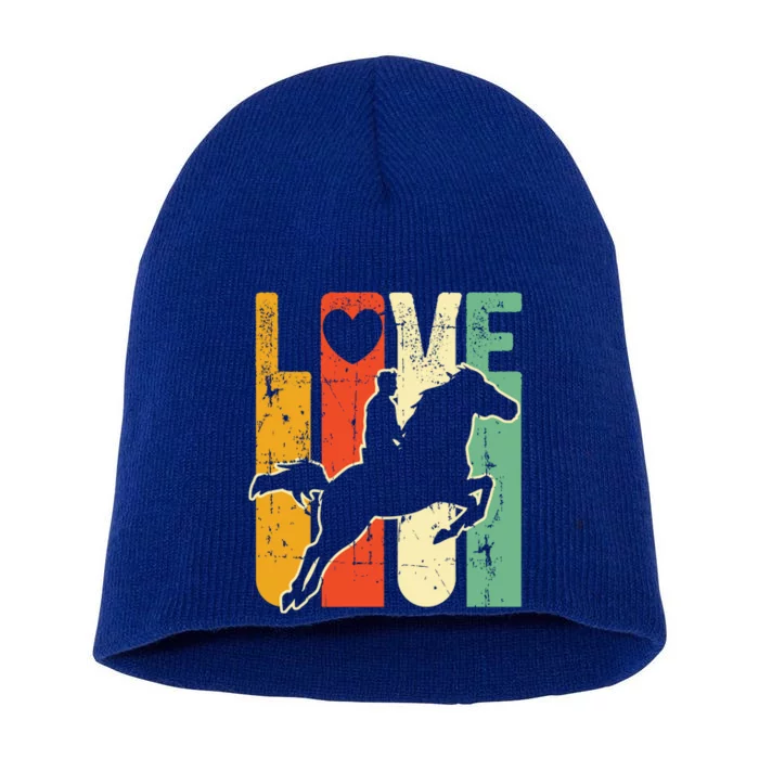 Love Horse Mom Horseback Rider Equestrian Riding Jockeys Gift Short Acrylic Beanie