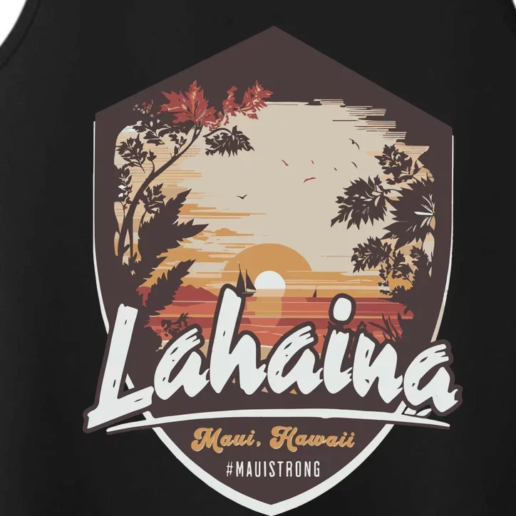 Lahaina Hawaii Maui Strong Support Performance Tank