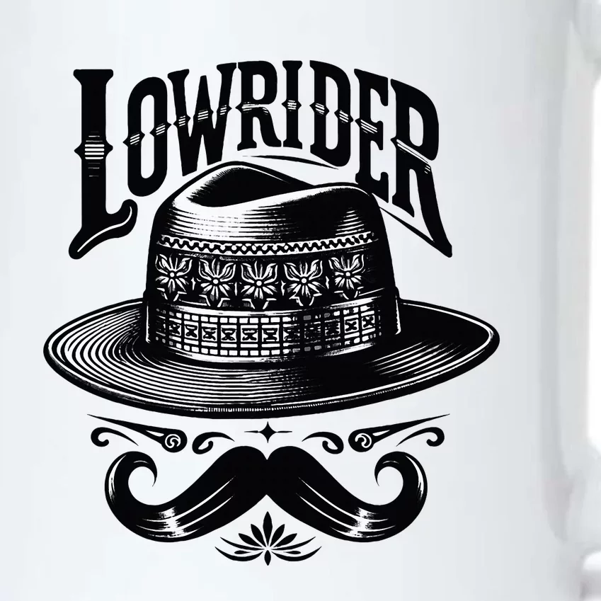 Lowrider Hat Moustache Chicano Cholo Latino Low Rider Black Color Changing Mug