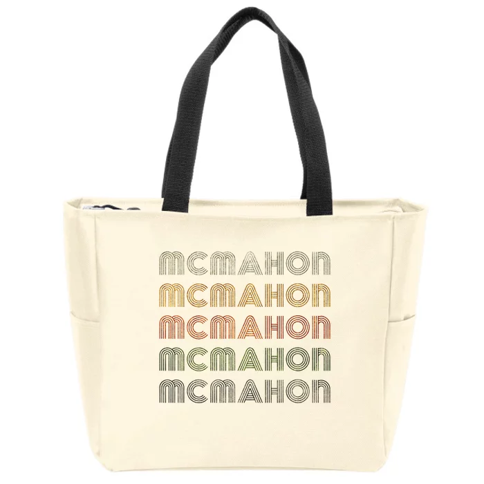 Love Heart Mcmahon Grunge Style Black Mcmahon Zip Tote Bag