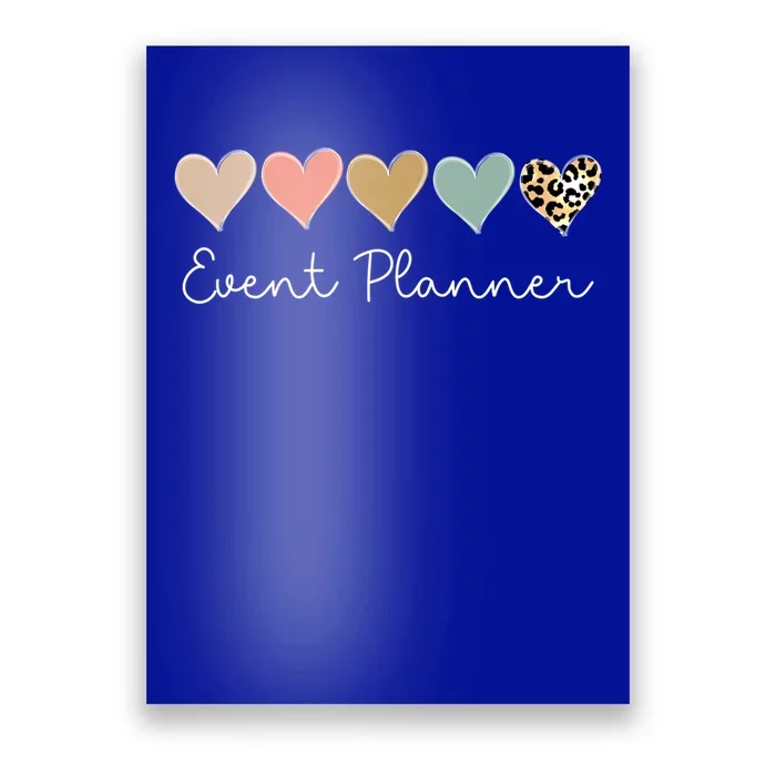 Leopard Hearts Matching Valentines Day For Event Planner Cute Gift Poster