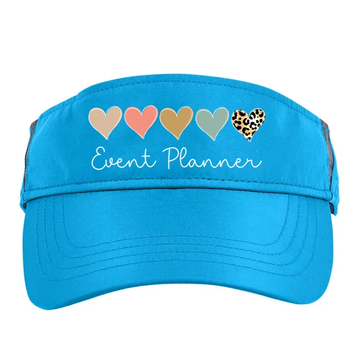 Leopard Hearts Matching Valentines Day For Event Planner Cute Gift Adult Drive Performance Visor