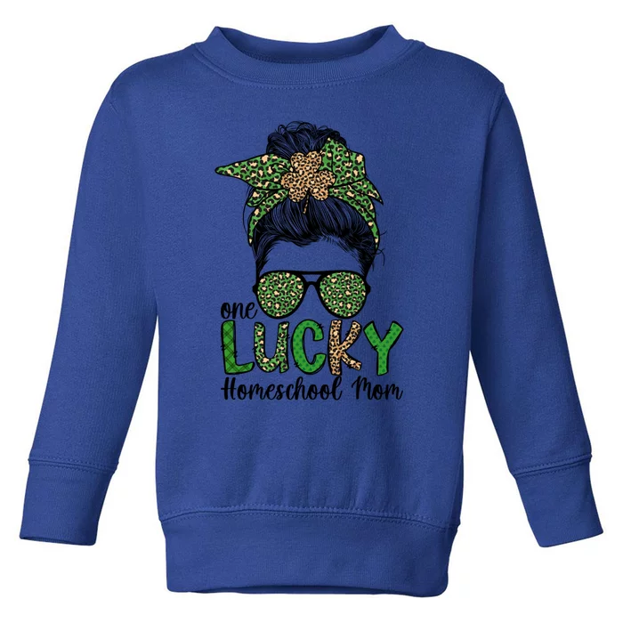 Lucky Homeschool Mom St Patrick's Day Homeschooling Mom Gift Toddler Sweatshirt