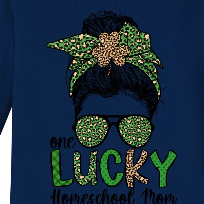 Lucky Homeschool Mom St Patrick's Day Homeschooling Mom Gift Baby Long Sleeve Bodysuit