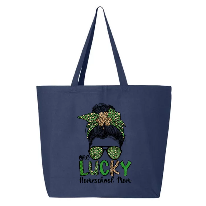 Lucky Homeschool Mom St Patrick's Day Homeschooling Mom Gift 25L Jumbo Tote